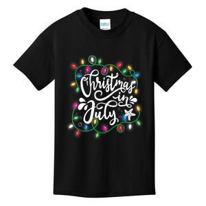 Christmas Lights In July Funny Summer Xmas Gift Kids T-Shirt