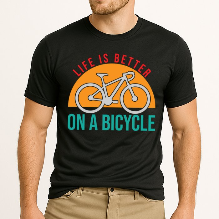 Cycling Life Is Better On A Bicycle Gift Performance Shirt