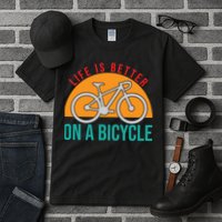 Cycling Life Is Better On A Bicycle Gift Tall T-Shirt