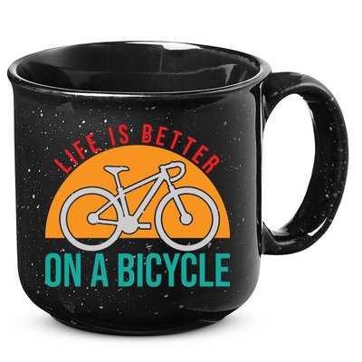 Cycling Life Is Better On A Bicycle Gift 15oz Campfire Ceramic Mug