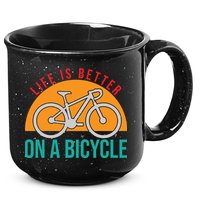 Cycling Life Is Better On A Bicycle Gift 15oz Campfire Ceramic Mug