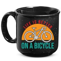 Cycling Life Is Better On A Bicycle Gift 15oz Campfire Ceramic Mug