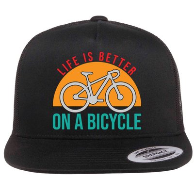 Cycling Life Is Better On A Bicycle Gift Flatbill Hat