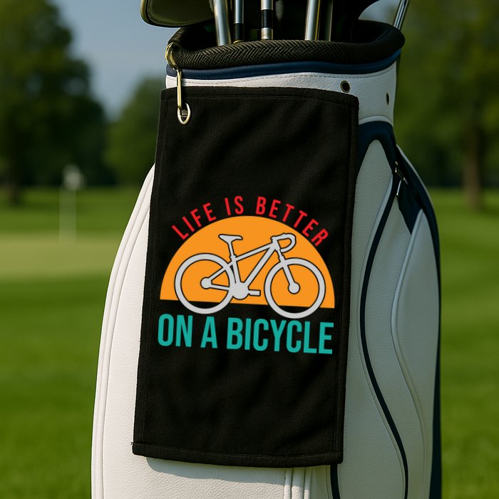 Cycling Life Is Better On A Bicycle Gift Golf Towel
