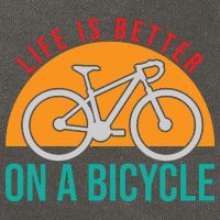 Cycling Life Is Better On A Bicycle Gift Cotton Canvas Backpack