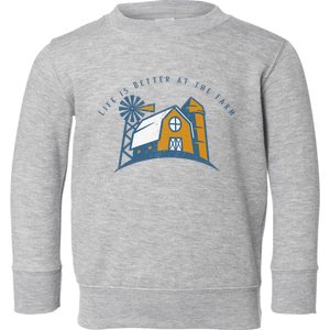 Cute Life Is Better At The FarmBarn Windmill Silo Toddler Sweatshirt