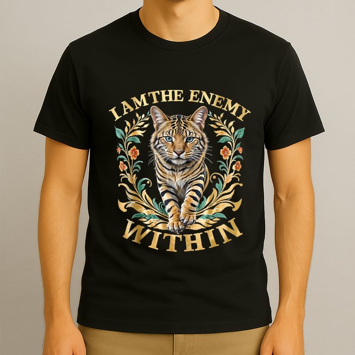 Cat Lovers I Am The Enemy Within Funny I Am The Enemy Within T-Shirt
