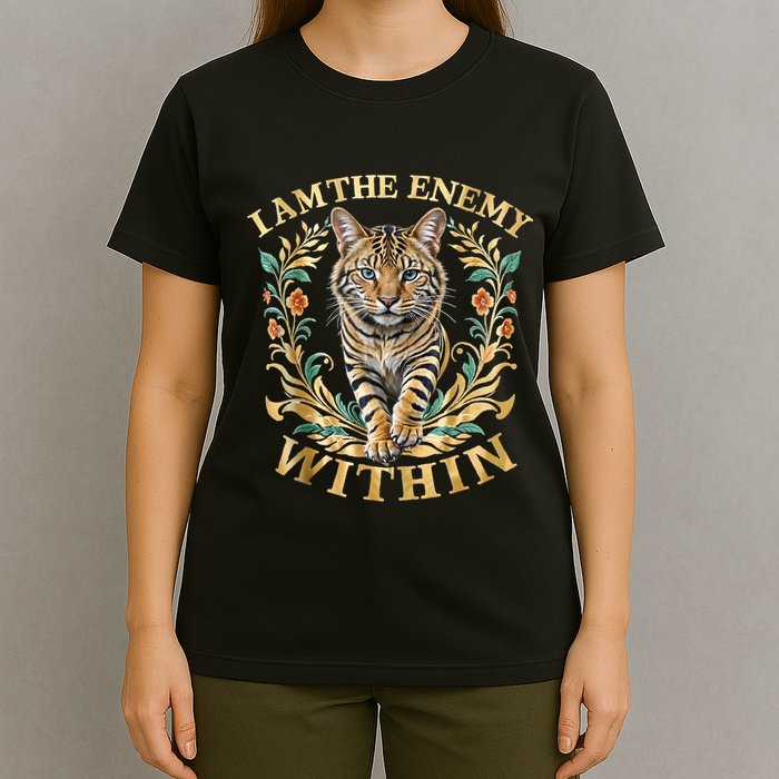 Cat Lovers I Am The Enemy Within Funny I Am The Enemy Within T-Shirt
