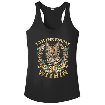 Cat Lovers I Am The Enemy Within Funny I Am The Enemy Within Ladies PosiCharge Competitor Racerback Tank