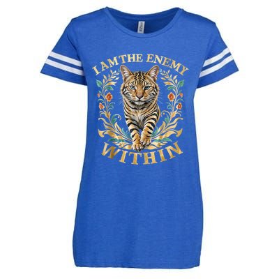 Cat Lovers I Am The Enemy Within Funny I Am The Enemy Within Enza Ladies Jersey Football T-Shirt