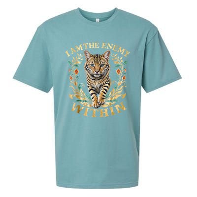 Cat Lovers I Am The Enemy Within Funny I Am The Enemy Within Sueded Cloud Jersey T-Shirt