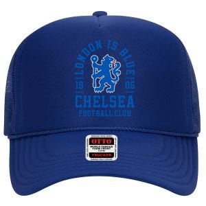 Cool London Is Blue Chelsea Football Soccer Club High Crown Mesh Back Trucker Hat