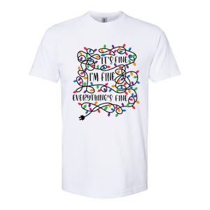 Christmas Lights Im Fine Everything Is Fine Ugly Christmas Softstyle CVC T-Shirt