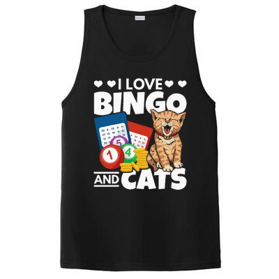 Cat Lover I Love Bingo And Cats Gambling Bingo Player Bingo PosiCharge Competitor Tank