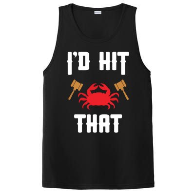 Crab Lovers I'd Hit That Funny Maryland Seafood Fan PosiCharge Competitor Tank