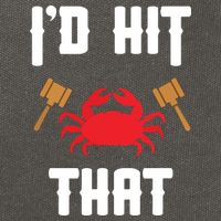 Crab Lovers I'd Hit That Funny Maryland Seafood Fan Cotton Canvas Backpack