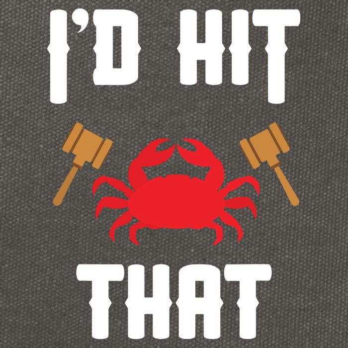 Crab Lovers I'd Hit That Funny Maryland Seafood Fan Cotton Canvas Backpack