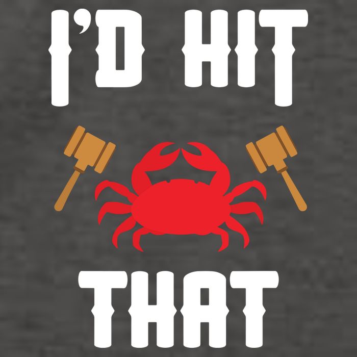 Crab Lovers I'd Hit That Funny Maryland Seafood Fan Vector Backpack