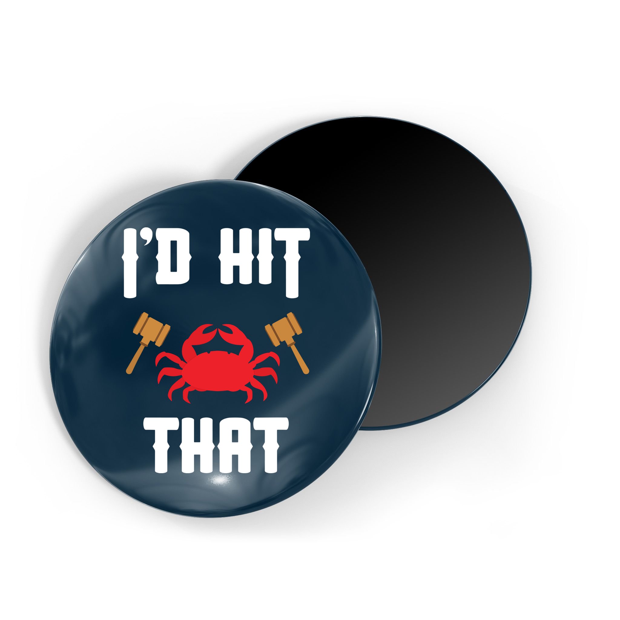Crab Lovers I'd Hit That Funny Maryland Seafood Fan Magnet