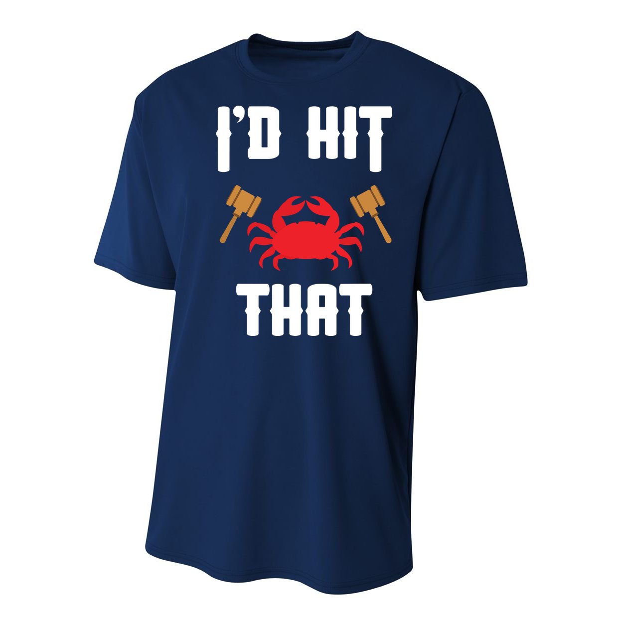 Crab Lovers I'd Hit That Funny Maryland Seafood Fan Youth Performance Sprint T-Shirt