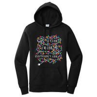 Christmas Lights IM Fine Everything Is Fine Ugly Christmas Women's Pullover Hoodie