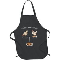 Chicken Lifestyle Input Output Kaput Full-Length Apron With Pockets