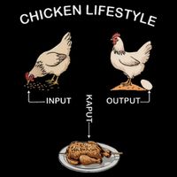 Chicken Lifestyle Input Output Kaput Full-Length Apron With Pockets