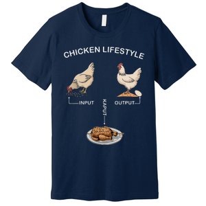 Chicken Lifestyle Input Output Kaput Premium T-Shirt