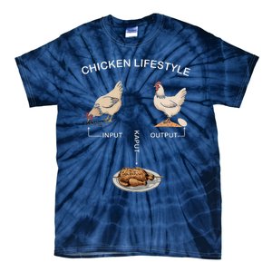 Chicken Lifestyle Input Output Kaput Tie-Dye T-Shirt