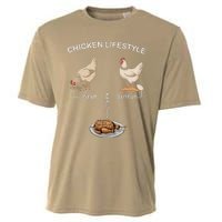 Chicken Lifestyle Input Output Kaput Cooling Performance Crew T-Shirt