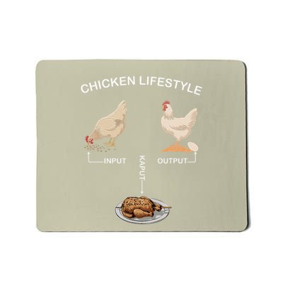 Chicken Lifestyle Input Output Kaput Mousepad