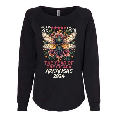 Cicada Lover Insect Bug The Year Of Cicada 2024 Arkansas Womens California Wash Sweatshirt