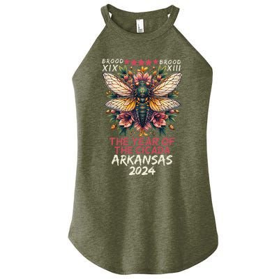 Cicada Lover Insect Bug The Year Of Cicada 2024 Arkansas Women’s Perfect Tri Rocker Tank