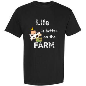 Cute Life Is Better On Farm Farmer Funny Farm Life Tee Garment-Dyed Heavyweight T-Shirt