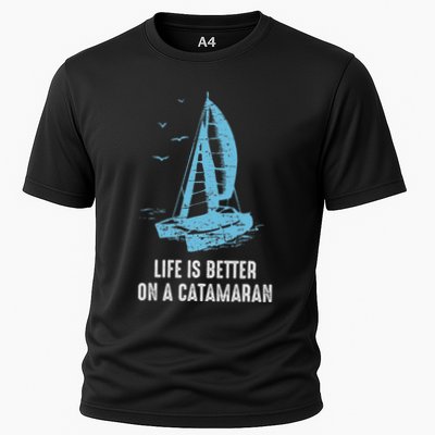 Catamaran Life Is Better Catamaran Sailing Trapeze Sailor Performance Shirt