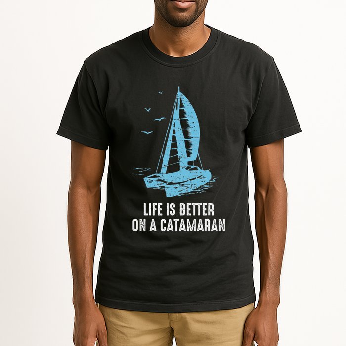 Catamaran Life Is Better Catamaran Sailing Trapeze Sailor Tall T-Shirt