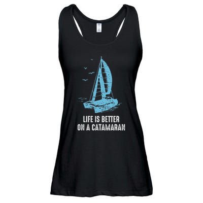 Catamaran Life Is Better Catamaran Sailing Trapeze Sailor Ladies Essential Flowy Tank