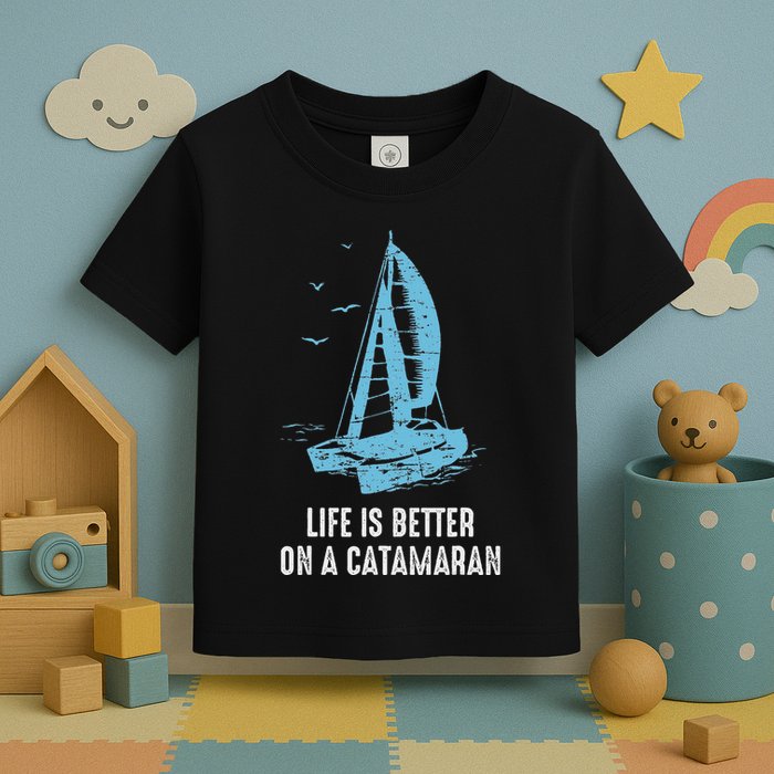 Catamaran Life Is Better Catamaran Sailing Trapeze Sailor Toddler T-Shirt