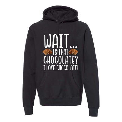 Chocolate Lover Is That Chocolate I Love Chocolate Premium Hoodie