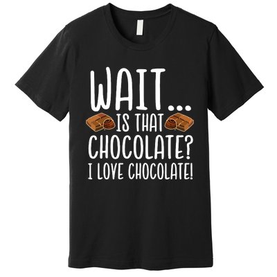 Chocolate Lover Is That Chocolate I Love Chocolate Premium T-Shirt