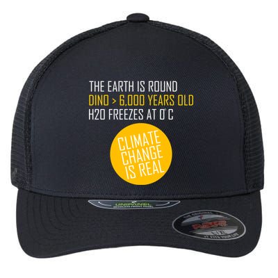 Climate Change is Real Science Facts Flexfit Unipanel Trucker Cap