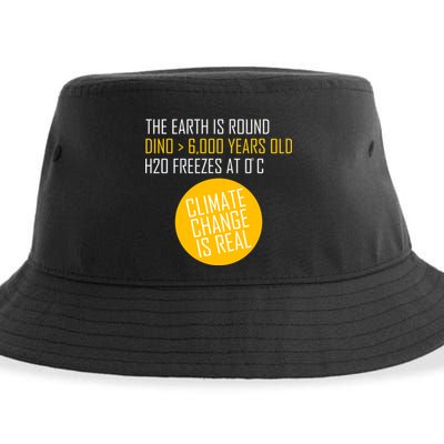 Climate Change is Real Science Facts Sustainable Bucket Hat
