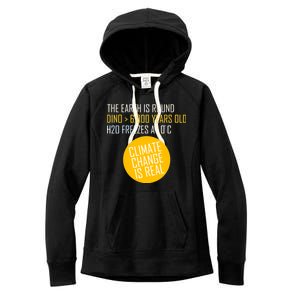 Climate Change is Real Science Facts Women's Fleece Hoodie