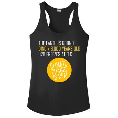 Climate Change is Real Science Facts Ladies PosiCharge Competitor Racerback Tank