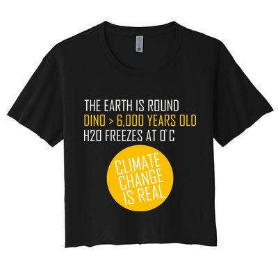 Climate Change is Real Science Facts Crop Top