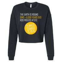 Climate Change is Real Science Facts Cropped Pullover Crew