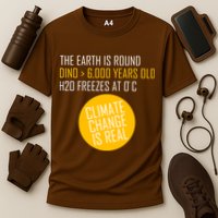 Climate Change is Real Science Facts Performance Shirt