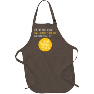 Climate Change is Real Science Facts Full-Length Apron With Pockets