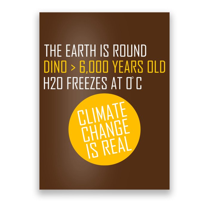 Climate Change is Real Science Facts Poster