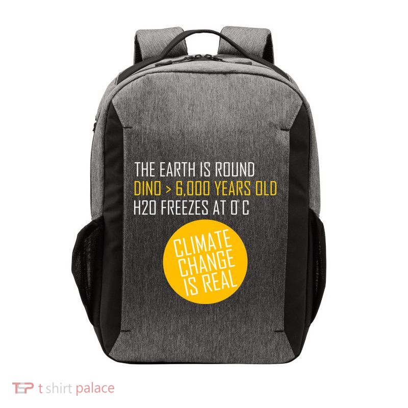 Climate Change is Real Science Facts Vector Backpack